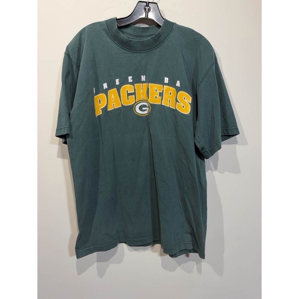 Vintage Green Bay Packers T Shirt Mens M Majestic Graphic Print Logo 90s